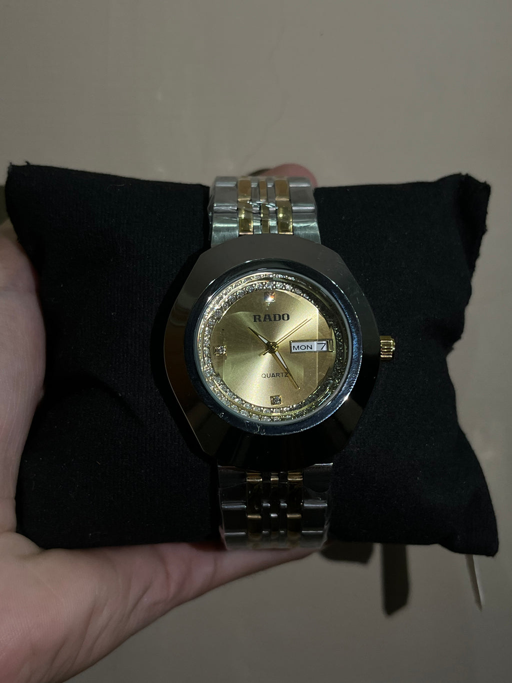 Rado Gold Dial Two Tone Quartz