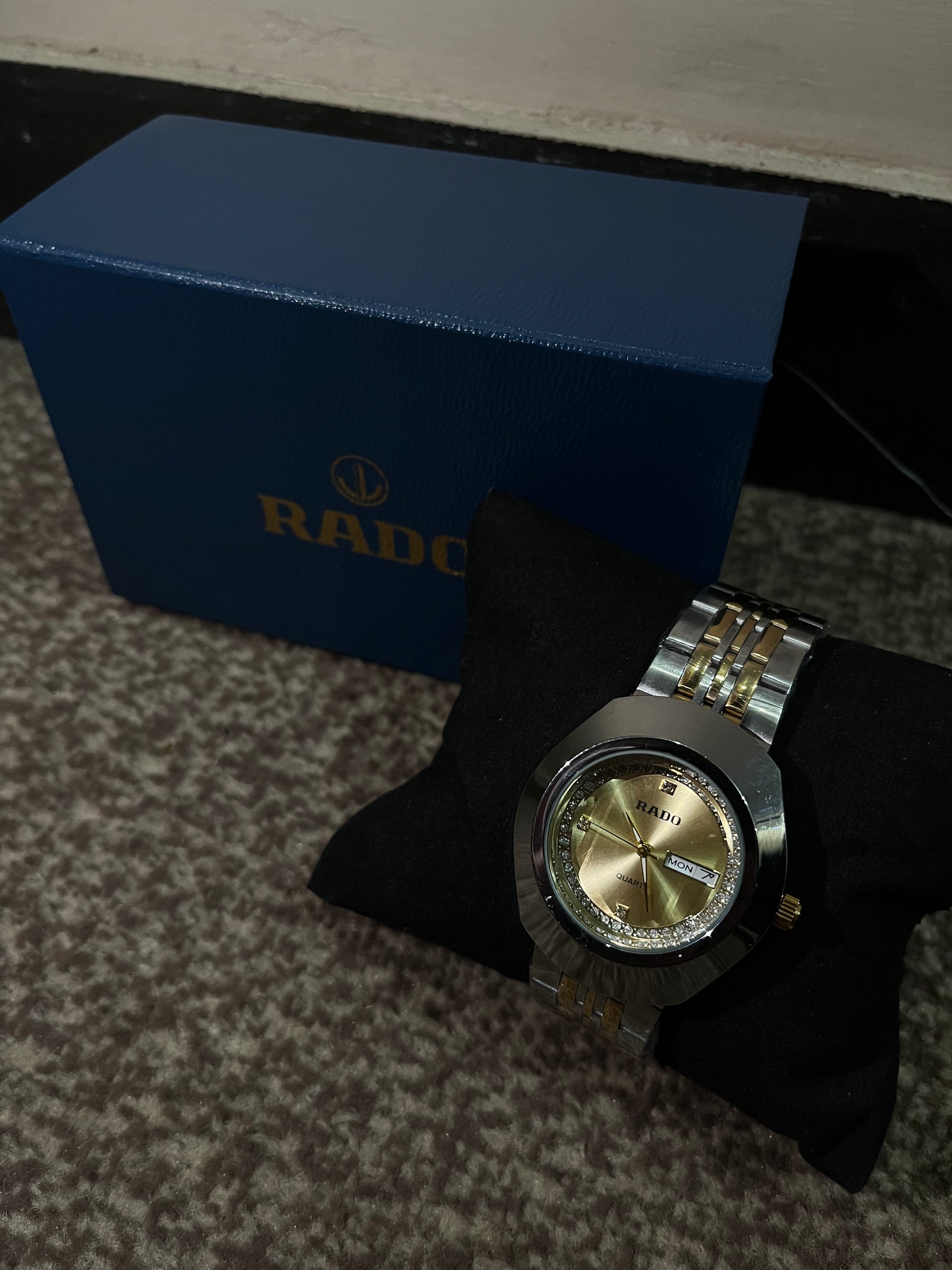 Rado Gold Dial Two Tone Quartz